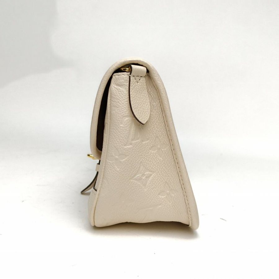 LOUIS VUITTON Diane法棍包24寬肩帶白色牛皮晶片肩背包-1