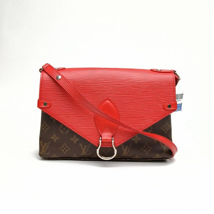 LOUIS VUITTON SAINTMICHEL翻蓋信封包紅色牛皮2017肩背包-0