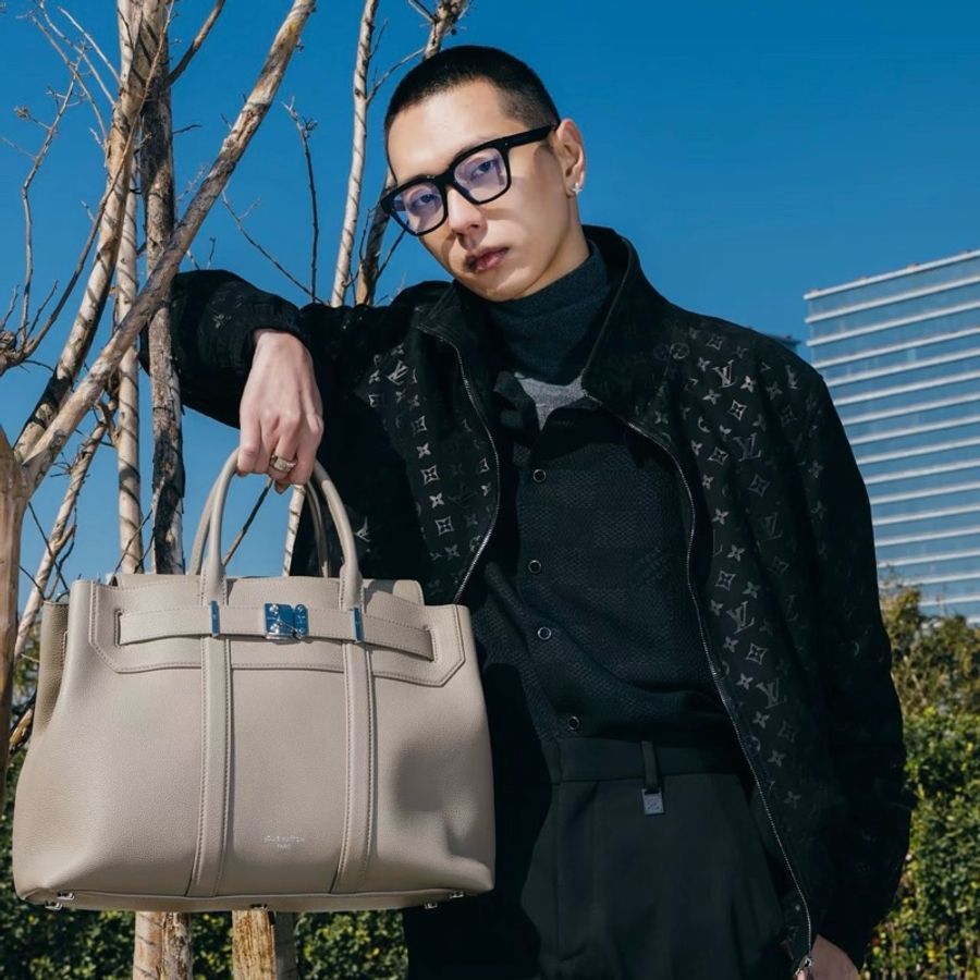 🆕 LV 路易威登 Georges Tote大象灰手提袋 單肩包斜挎包 銀扣 附件:肩帶-8