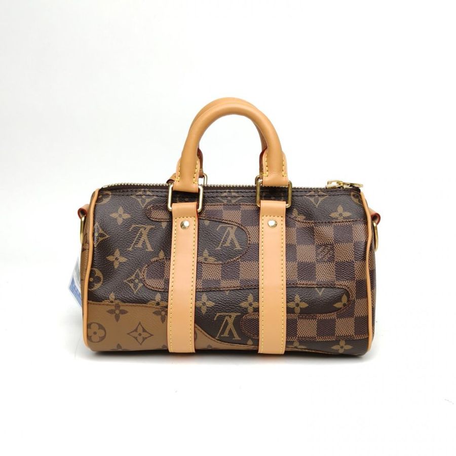LOUIS VUITTON 老花牛皮晶片KEEPALL25Nigo聯名肩背包-2
