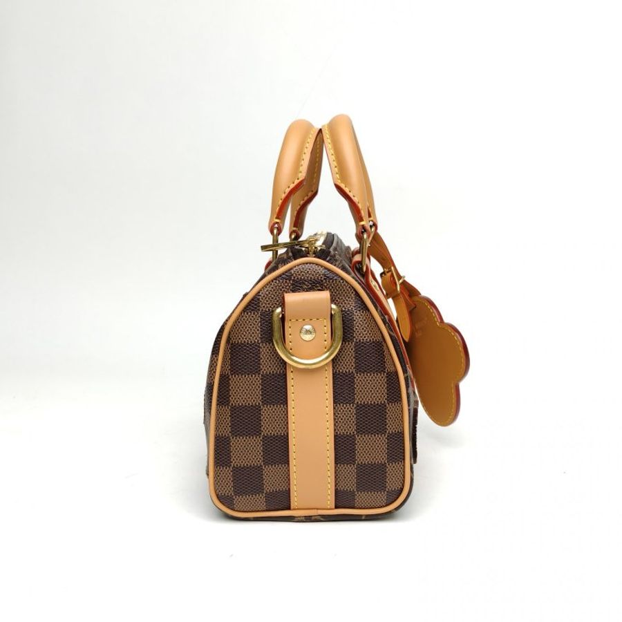 LOUIS VUITTON 老花牛皮晶片KEEPALL25Nigo聯名肩背包-3