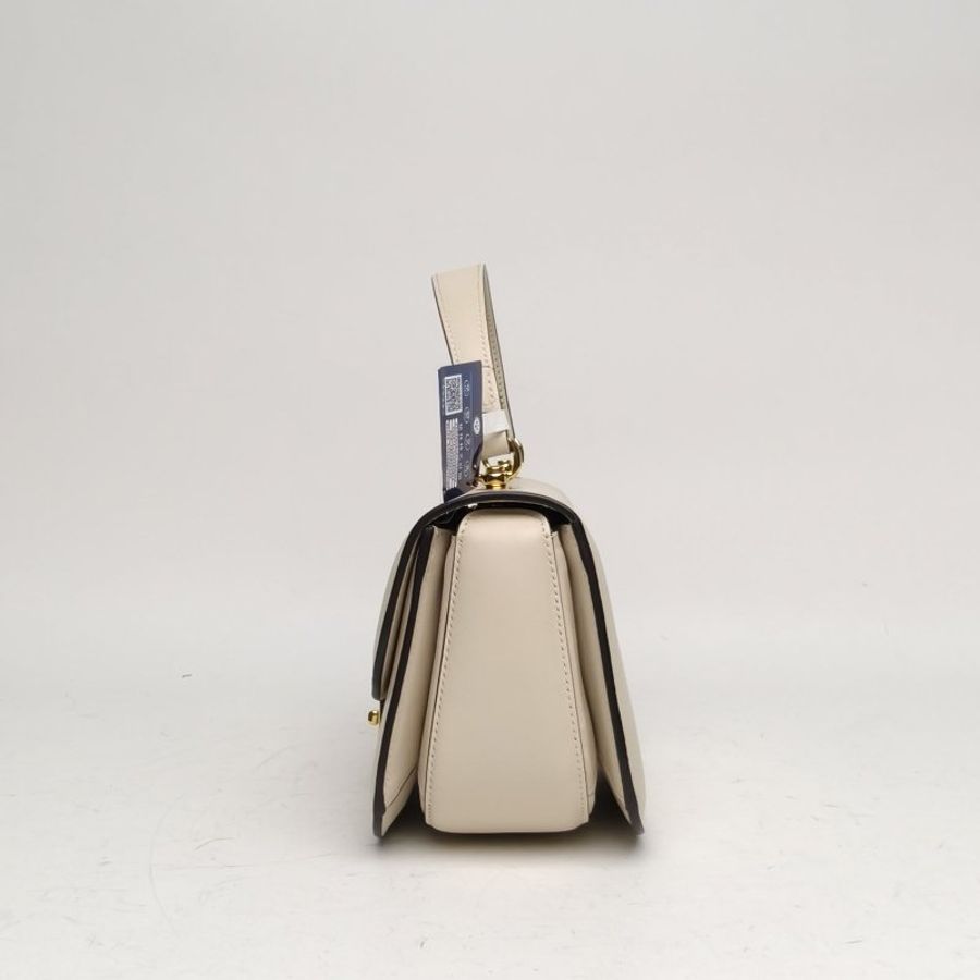 GUCCI 白色牛皮金扣BLONDIE雙G徽標手提斜挎包肩背包-1
