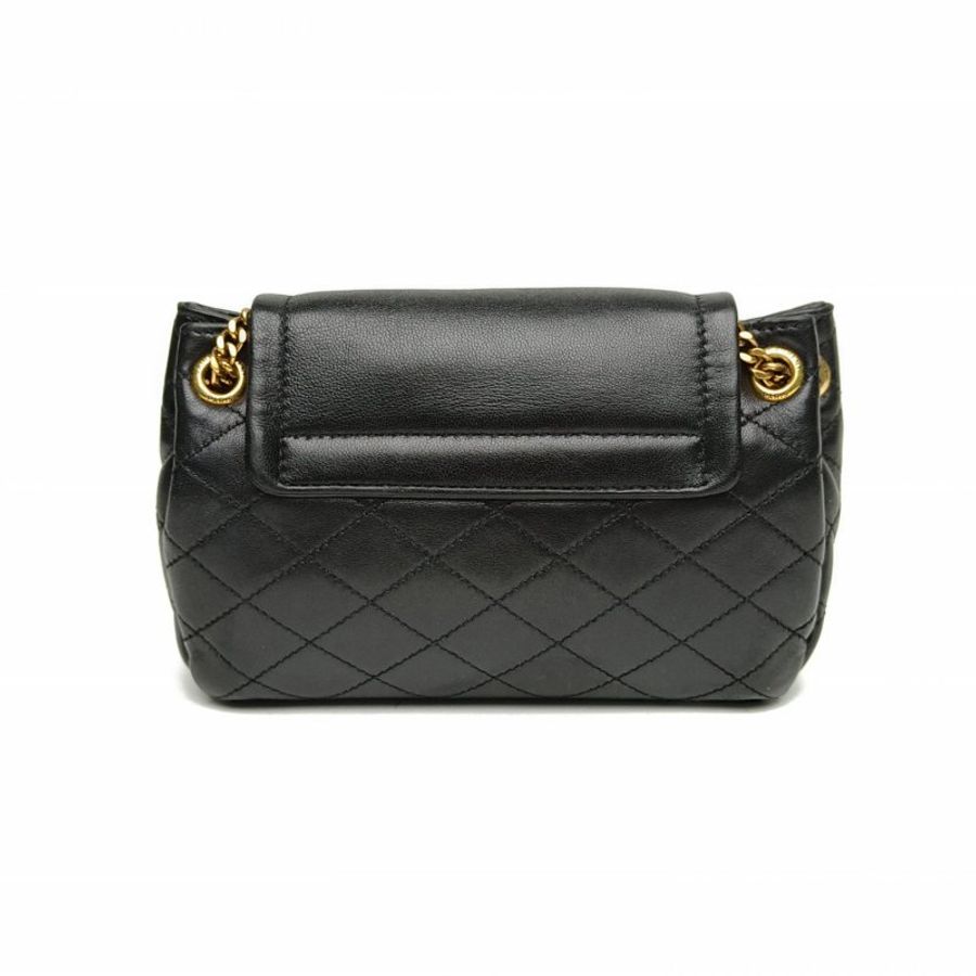 SAINT LAURENT NolitaMini18黑色羊皮金扣肩背包-2