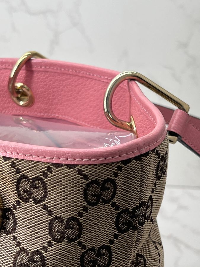 香緹國際精品 GUCCI 粉邊托特包 1039-2