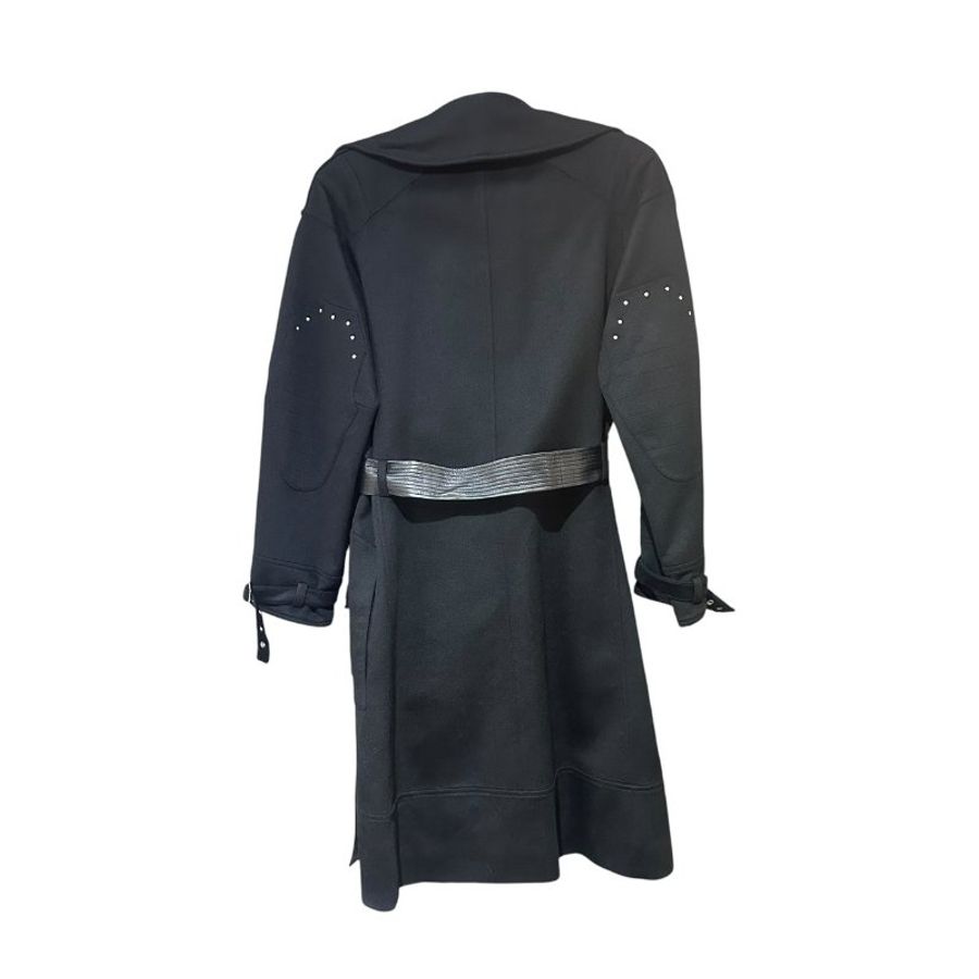 【美收精品】Christian Dior 黑色鉚釘毛絨皮質大衣 5-507【隔月月中將轉賣至日本 上架期限30天】-2