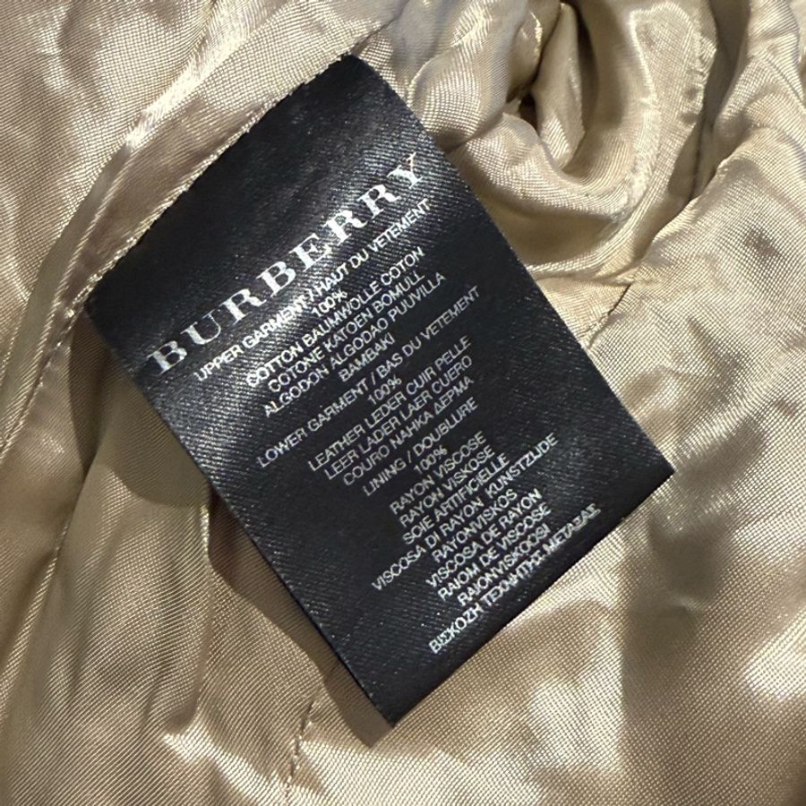 Burberry 皮褸 Cotton / Leather Jacket Preloved Burberry 二手-9