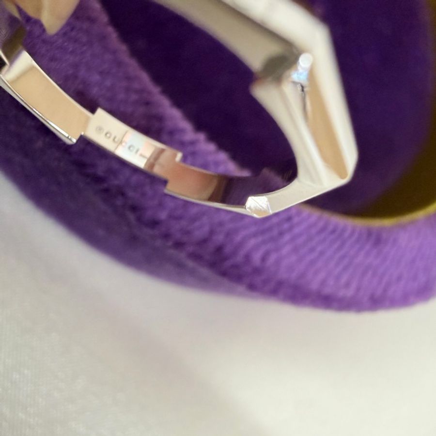 Gucci 750白K金 Link to Love鏡面戒指10號-17