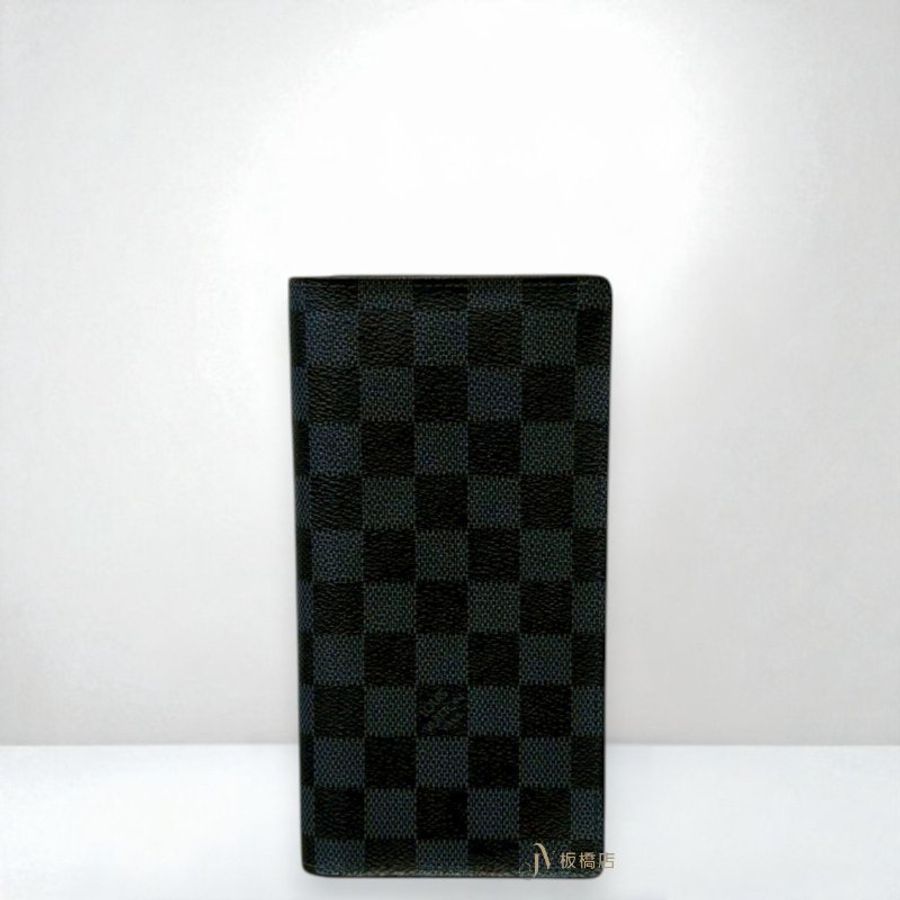 JS1279-LV Damier Cobalt深藍棋盤格BRAZZA對開長夾N63212-0