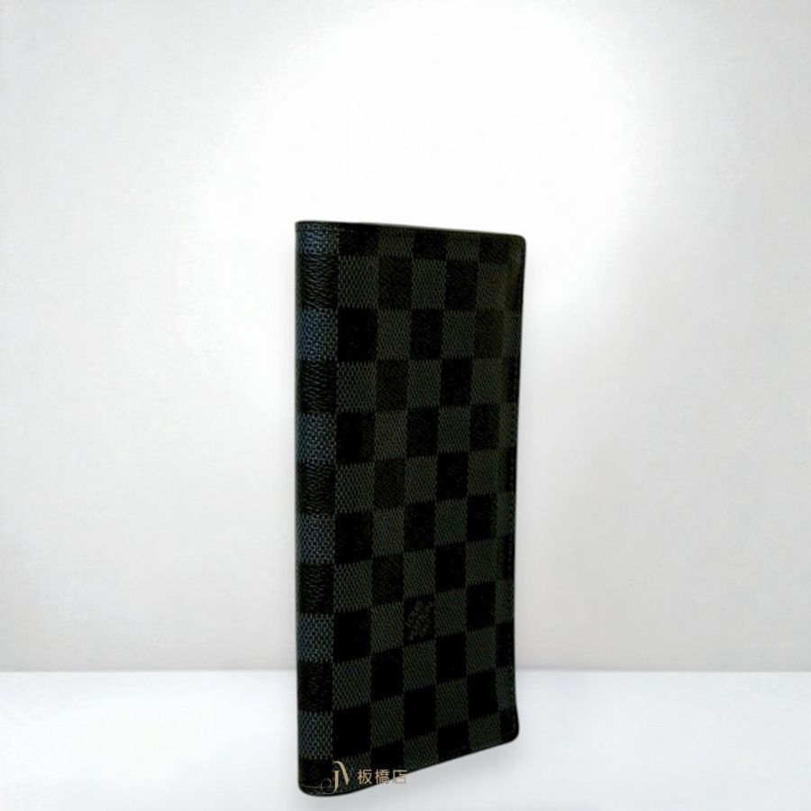JS1279-LV Damier Cobalt深藍棋盤格BRAZZA對開長夾N63212-2