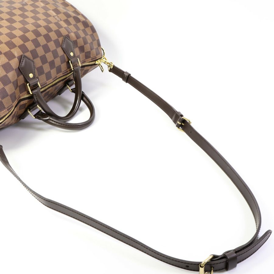 LOUIS VUITTON Damier Speedy Bandouliere 35手挽肩背兩用袋-8