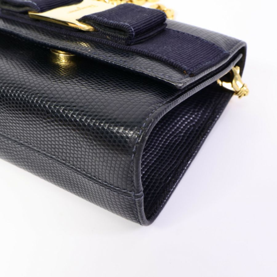 Salvatore Ferragamo 牛皮皮革Chain Shoulder Bag肩背袋-8