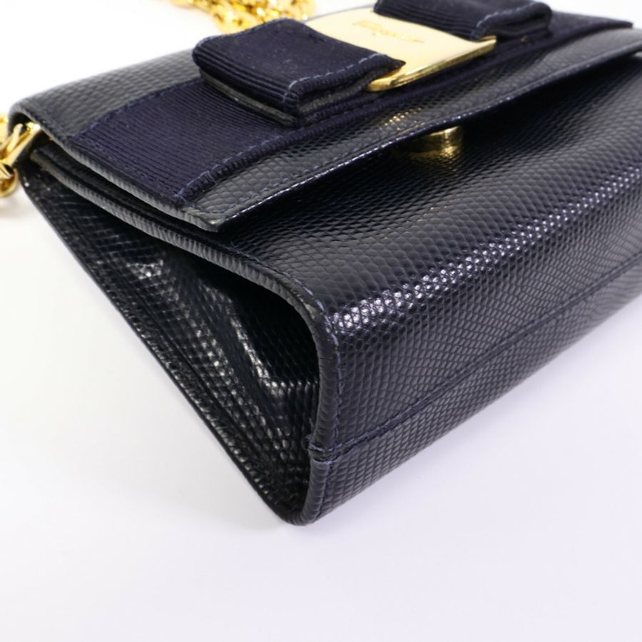 Salvatore Ferragamo 牛皮皮革Chain Shoulder Bag肩背袋-9
