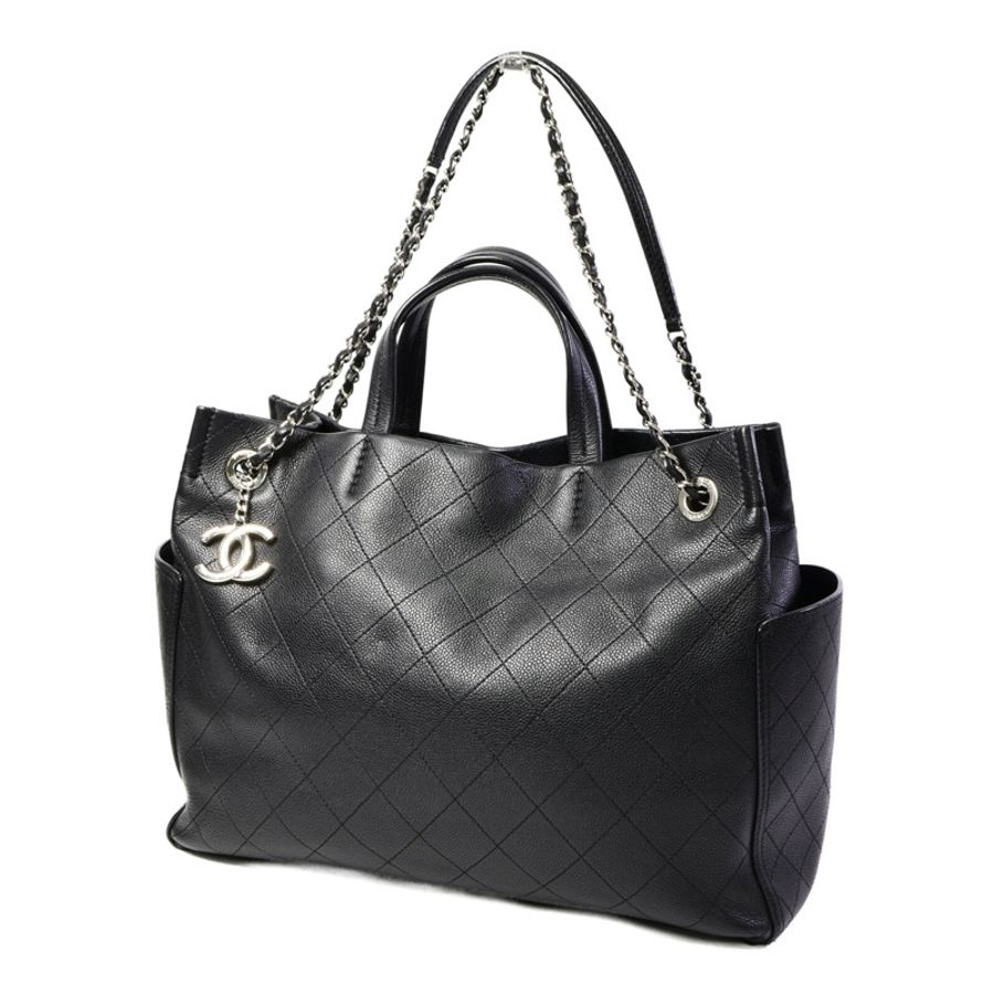 CHANEL 牛皮皮革CC Pocket Tote Bag手挽肩背兩用袋-2