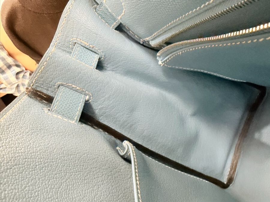 Hermes 75牛仔藍epsom Kelly28-19