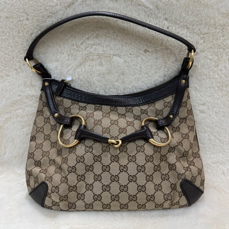 Gucci Horsebit 經典馬銜扣系列手提Hobo XC552-0