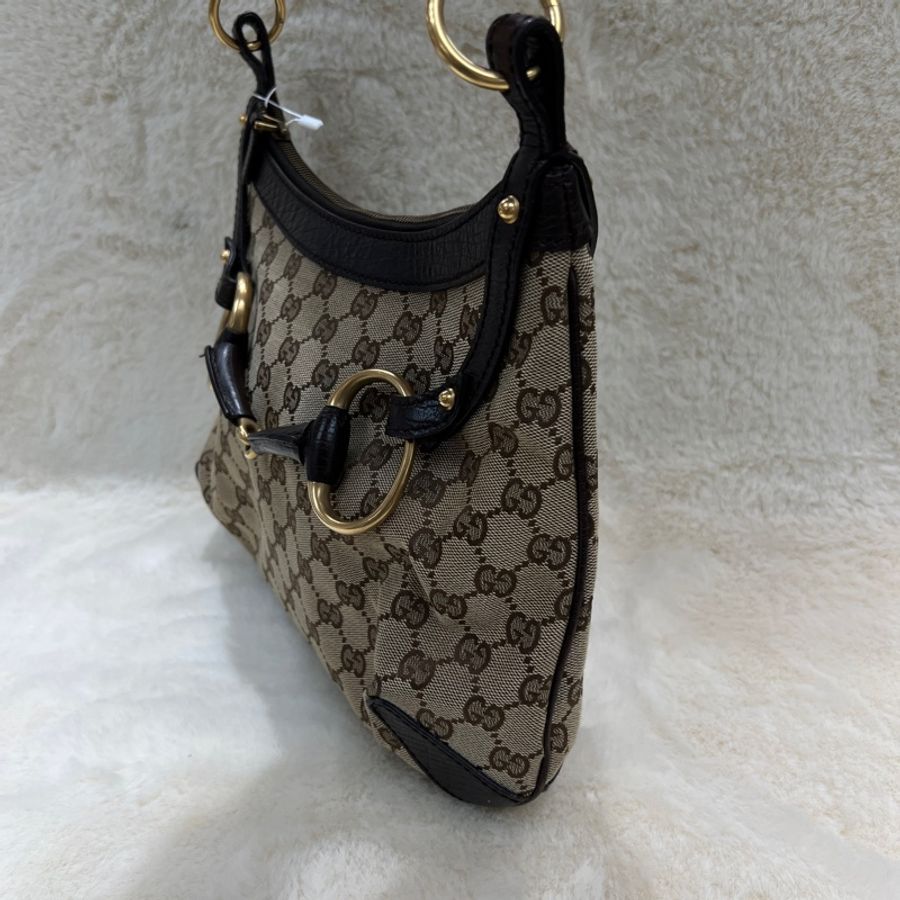 Gucci Horsebit 經典馬銜扣系列手提Hobo XC552-2