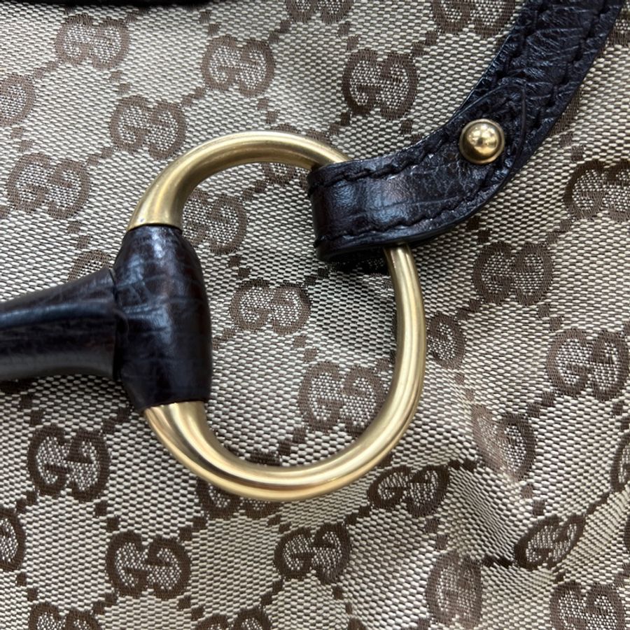 Gucci Horsebit 經典馬銜扣系列手提Hobo XC552-17