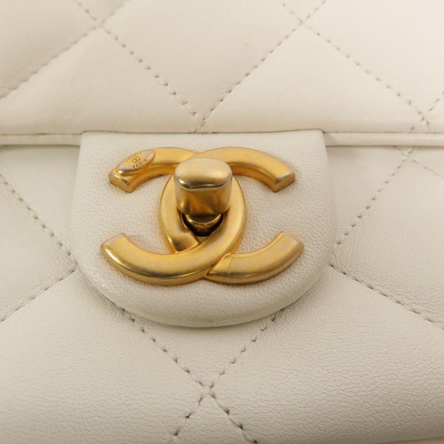 CHANEL 牛皮皮革In The Loop Medium Flap Bag鏈帶手挽肩背兩用袋-8