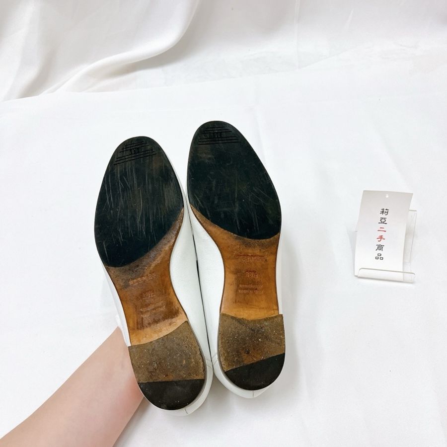 莉亞精品♡Hermes 白H樂福鞋 38.5 二手-8