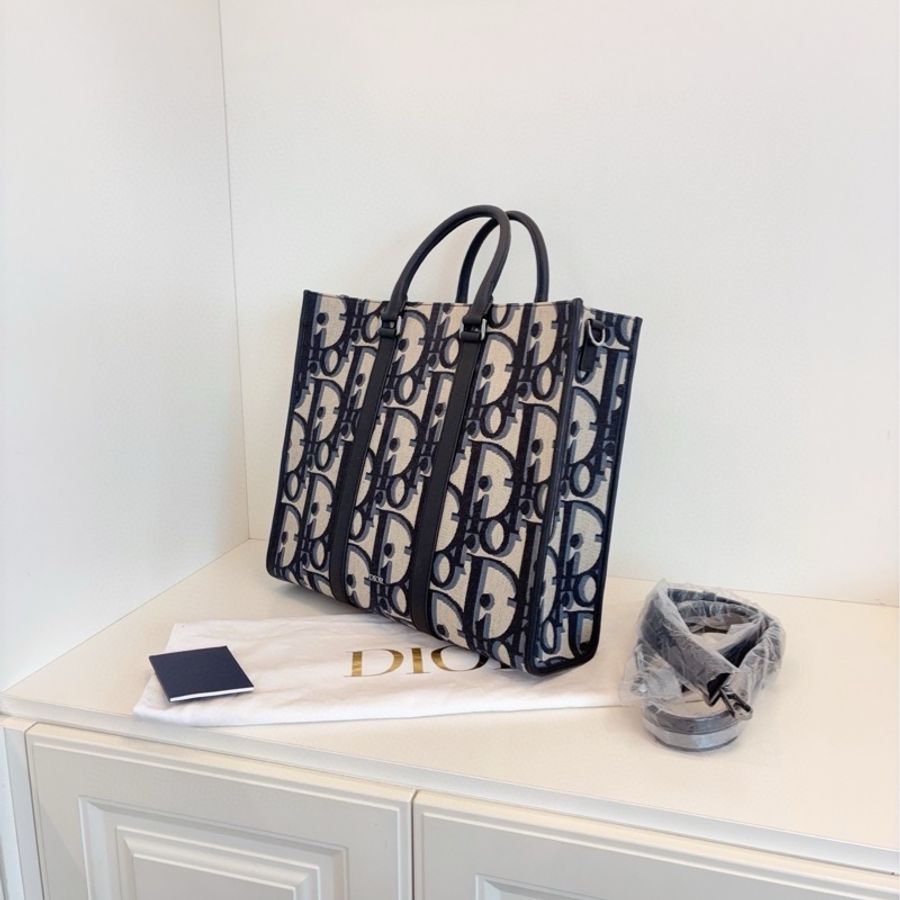 ✨Dior|East-West Oblique 老花大logo|托特包tote|99閒置新-3