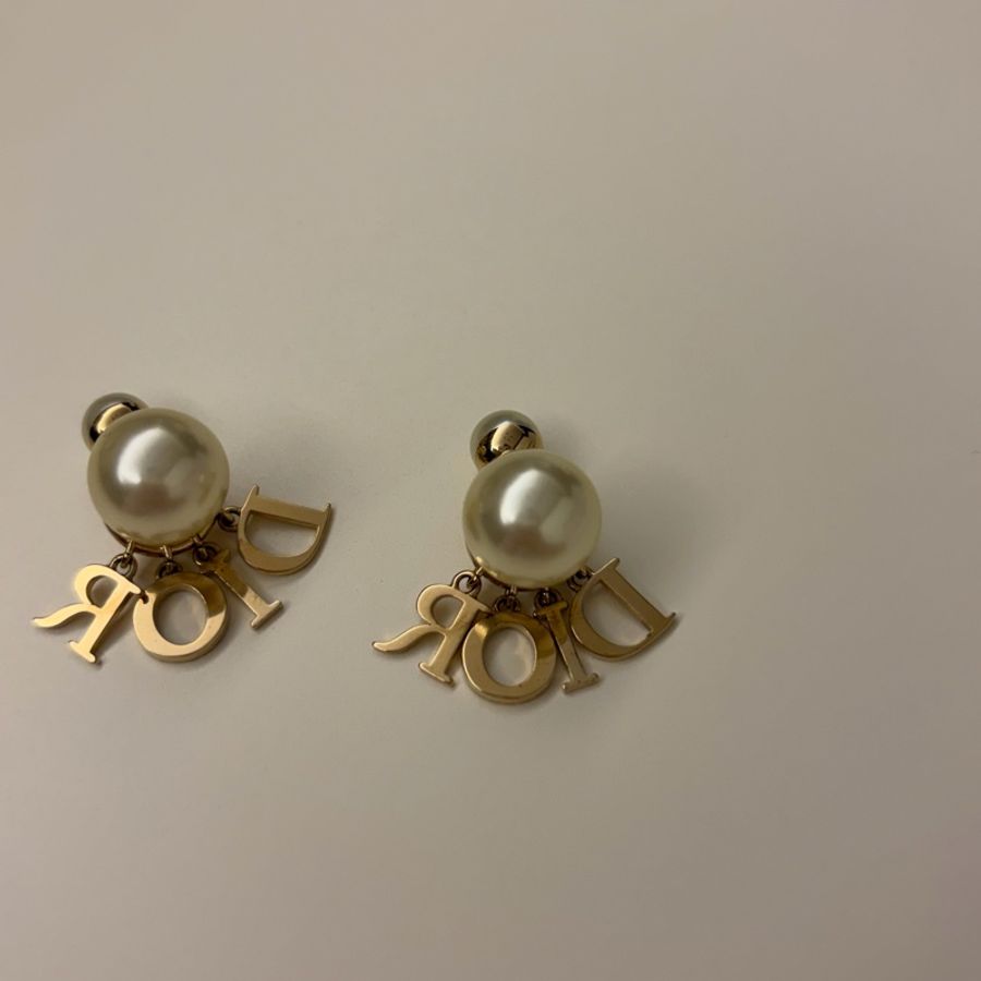 Dior Tribales經典 Logo耳環 金色-3
