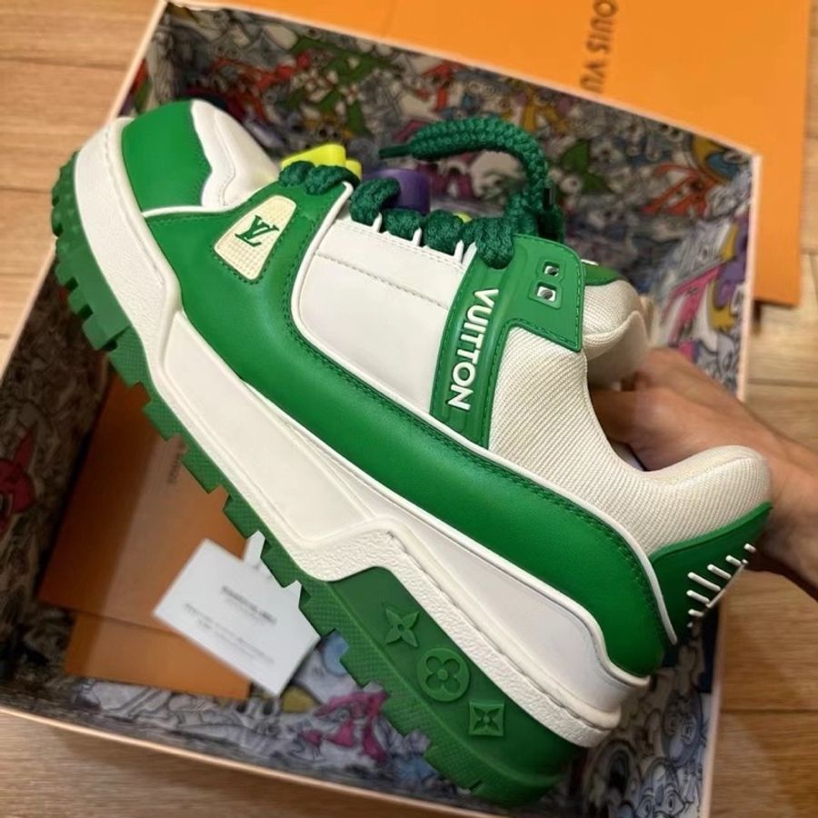 LV trainer 胖丁 白綠 中國限定 限量500雙編號96 43碼-3