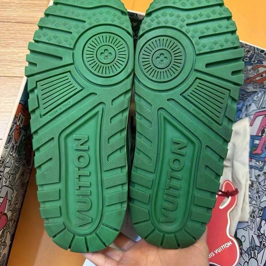LV trainer 胖丁 白綠 中國限定 限量500雙編號96 43碼-8