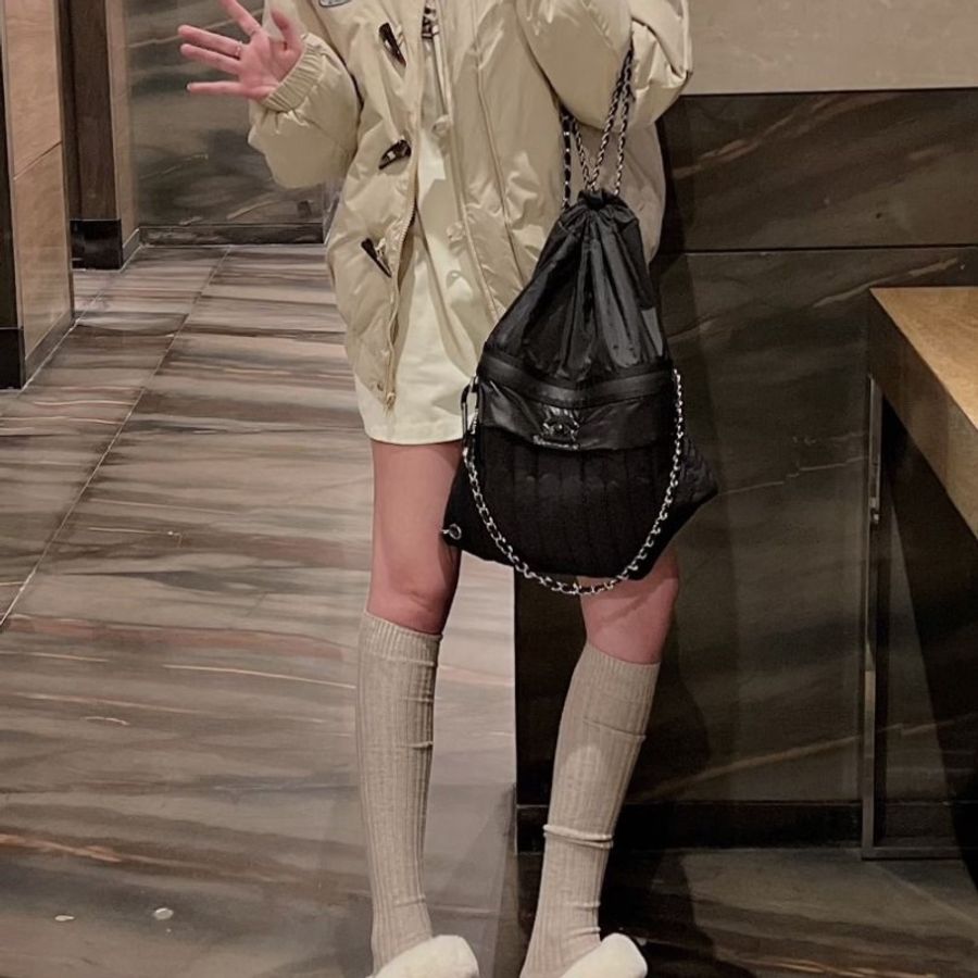Chanel Jennie同款尼龍後背包 95新 配件塵袋保卡-0