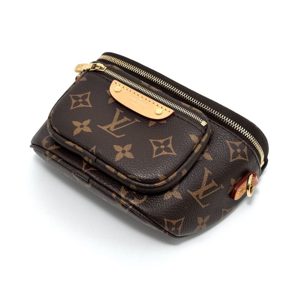 LV 經典老花bumbag mini腰包 芯片款 18*14*6 9新. 配件盒子 塵袋-7