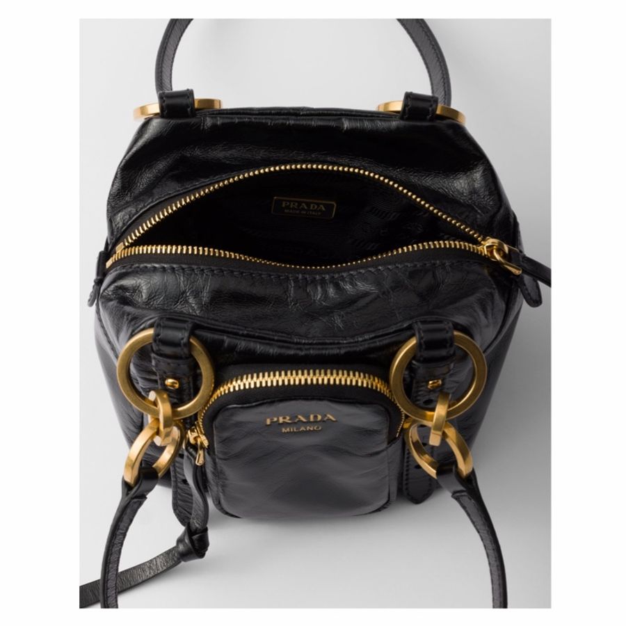 Prada 女士 Dangle皮革迷你手提包均碼碼MINI、14.5cm*13.5cm*14cm-3