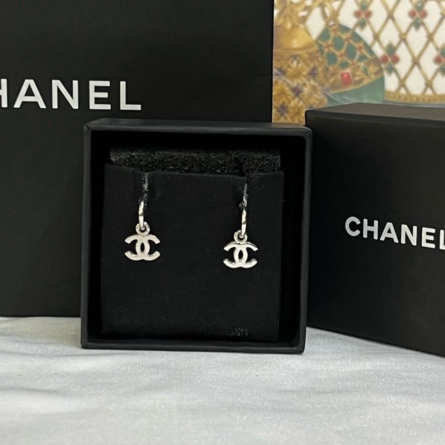 香奈兒 Chanel耳環 經典雙C吊墜耳環 耳釘-0