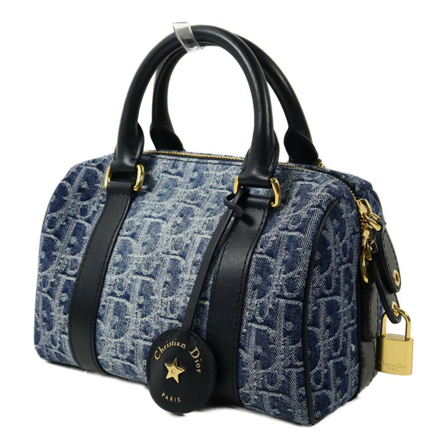 Dior 牛仔布Boston Bag手挽肩背兩用袋-2