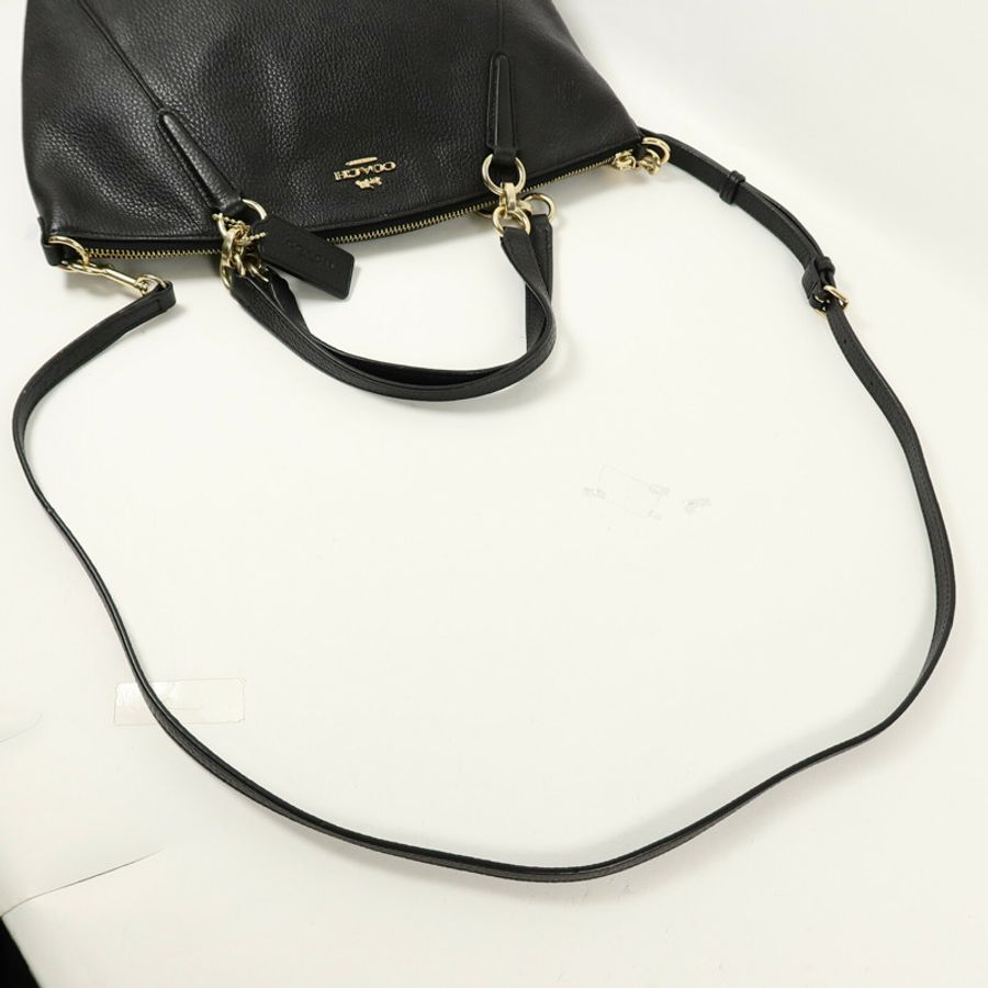COACH 牛皮皮革2 Way Shoulder手挽肩背兩用袋-9