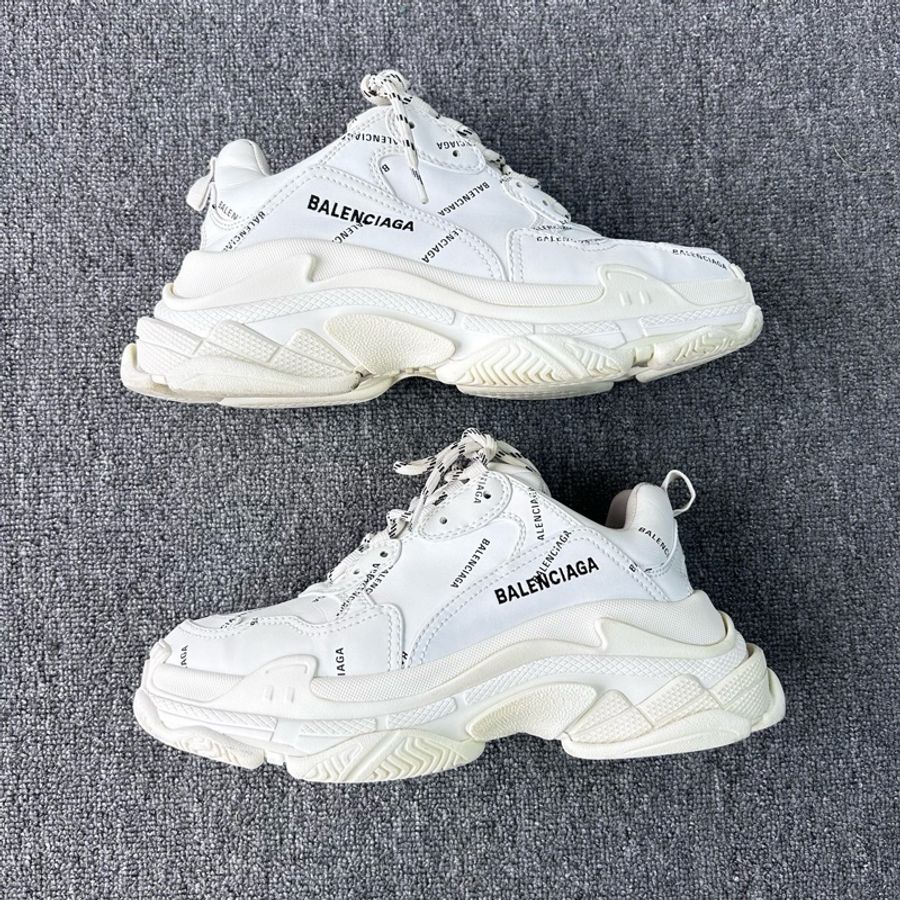 Balenciaga巴黎世家 Triple s低幫 老爹鞋 白色彈幕/40碼-1