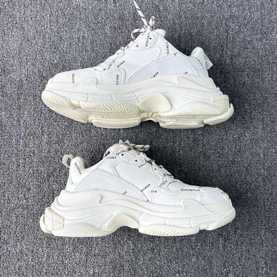 Balenciaga巴黎世家 Triple s低幫 老爹鞋 白色彈幕/40碼-2
