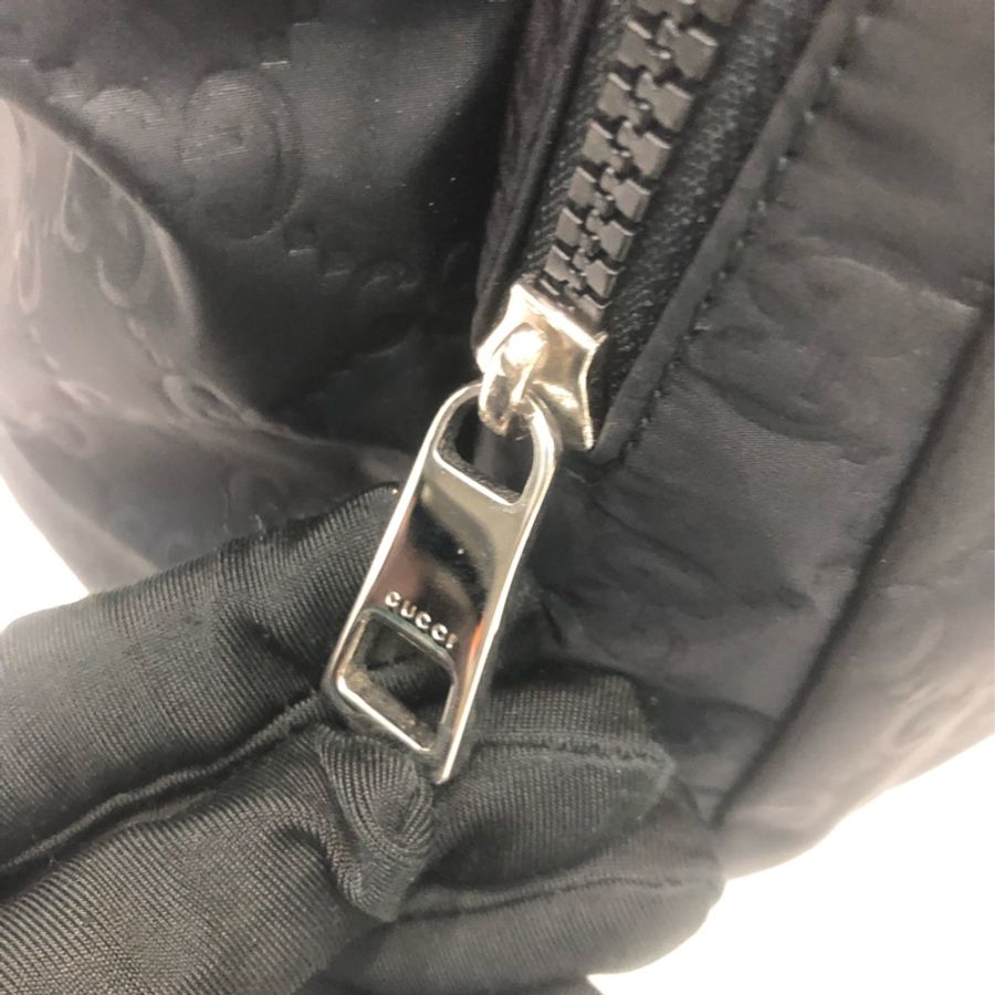 Gucci 黑色暗花絹料背囊 XC569-15
