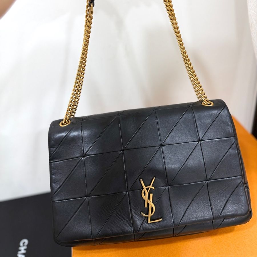 《仙闆名牌精品》Yves Saint Laurent YSL 聖羅蘭 JAMIE 黑色 斜背包 肩背包 側背包-0