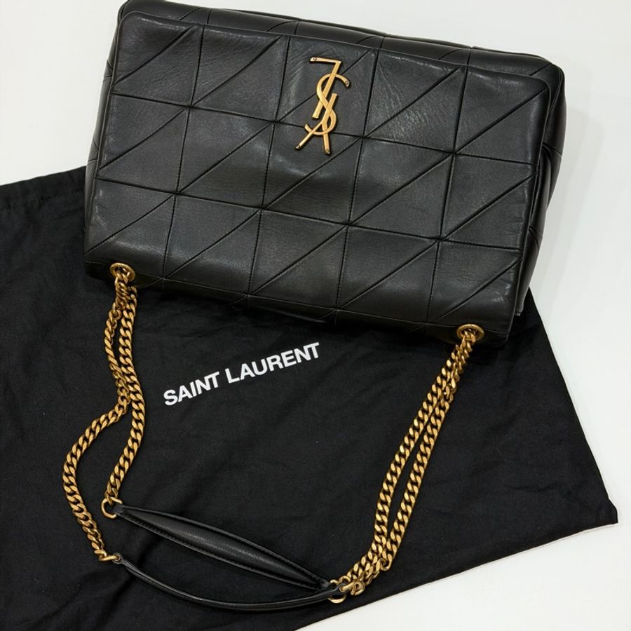 《仙闆名牌精品》Yves Saint Laurent YSL 聖羅蘭 JAMIE 黑色 斜背包 肩背包 側背包-9