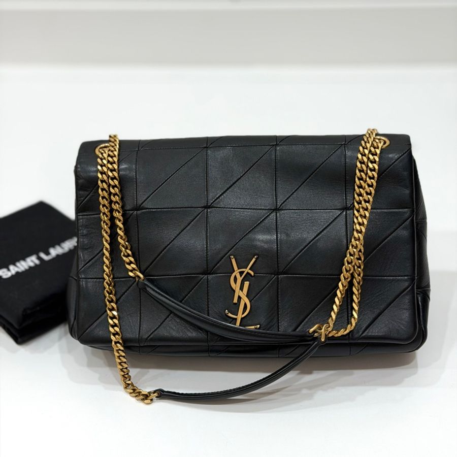 《仙闆名牌精品》Yves Saint Laurent YSL 聖羅蘭 JAMIE 黑色 斜背包 肩背包 側背包-10