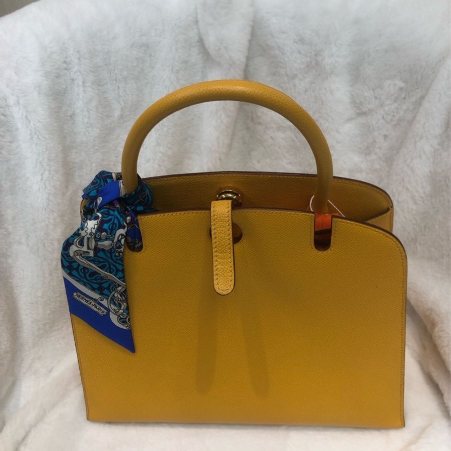 Hermes 黃色 Daley 連Twilly XC551-0