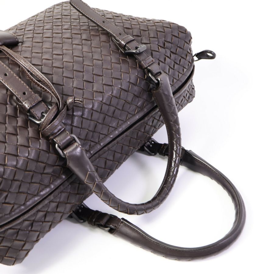 BOTTEGA VENETA 羊皮皮革Boston Bag手挽袋-8
