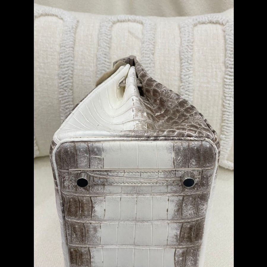 Hermes Birkin25 喜馬拉雅
皮质:兩點鱷
金属:銀扣-5