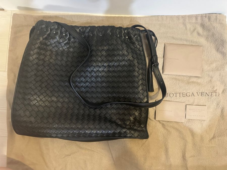BOTTEGA VENETA 側肩背 / 斜背包|全新未使用|經典黑色|附專屬隨身鏡✨-6
