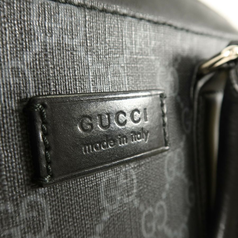 GUCCI 塗層帆布GG Supreme Briefcase肩背袋-5