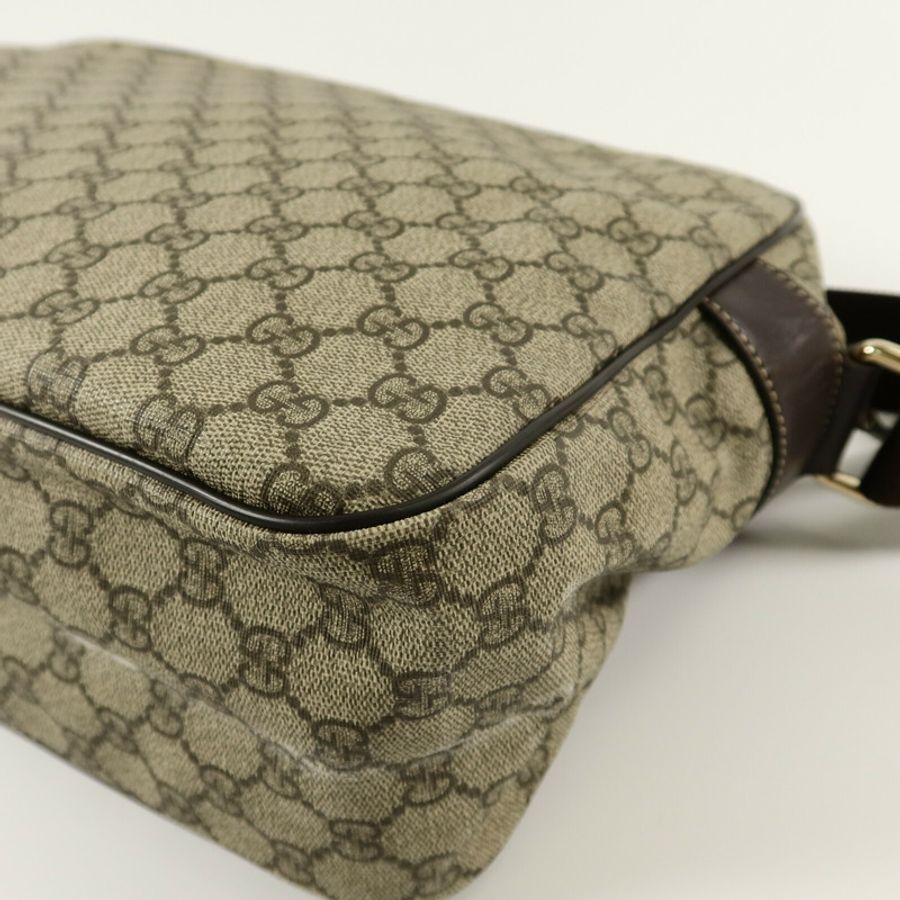 GUCCI 塗層帆布Messenger Bag肩背袋-12