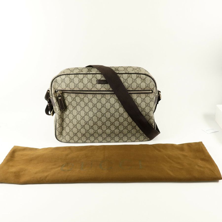 GUCCI 塗層帆布Messenger Bag肩背袋-14
