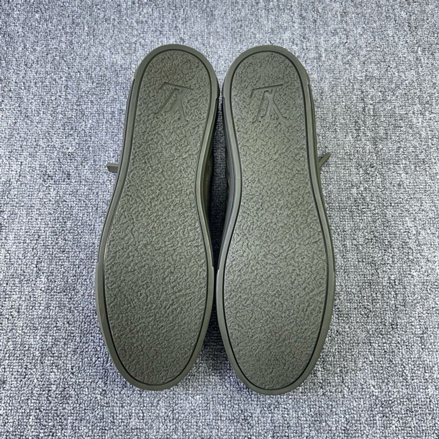 Louis Vuitton 路易威登 LV 軍綠色拉鍊 棋盤格休閒鞋 尺碼:44.5碼 10.5碼-7