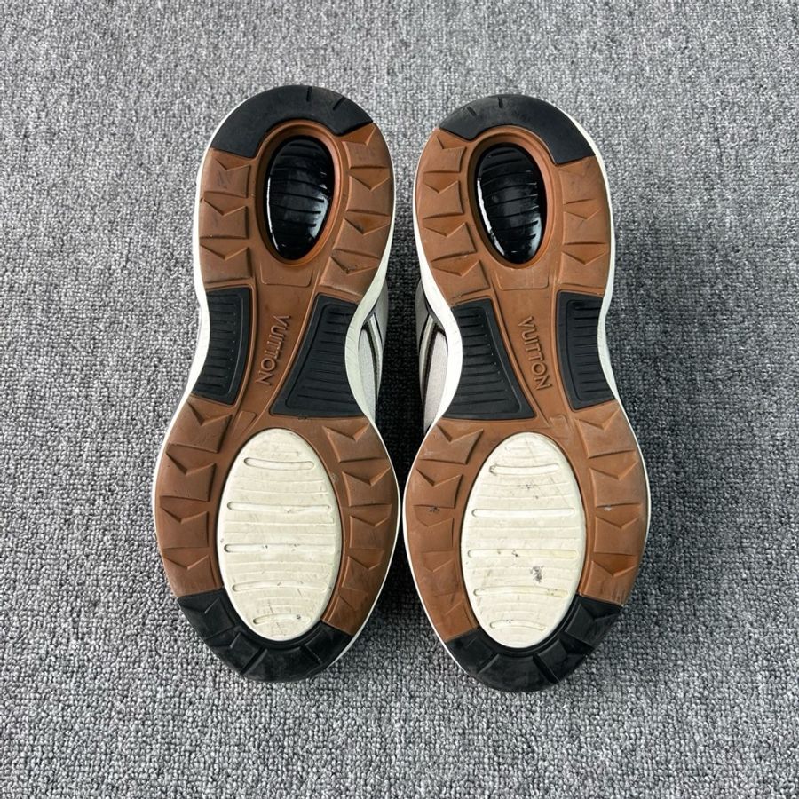 Louis Vuitton 路易威登 LV Trail 老花拼接跑鞋 白棕色 /41碼 /7碼 /95新-7