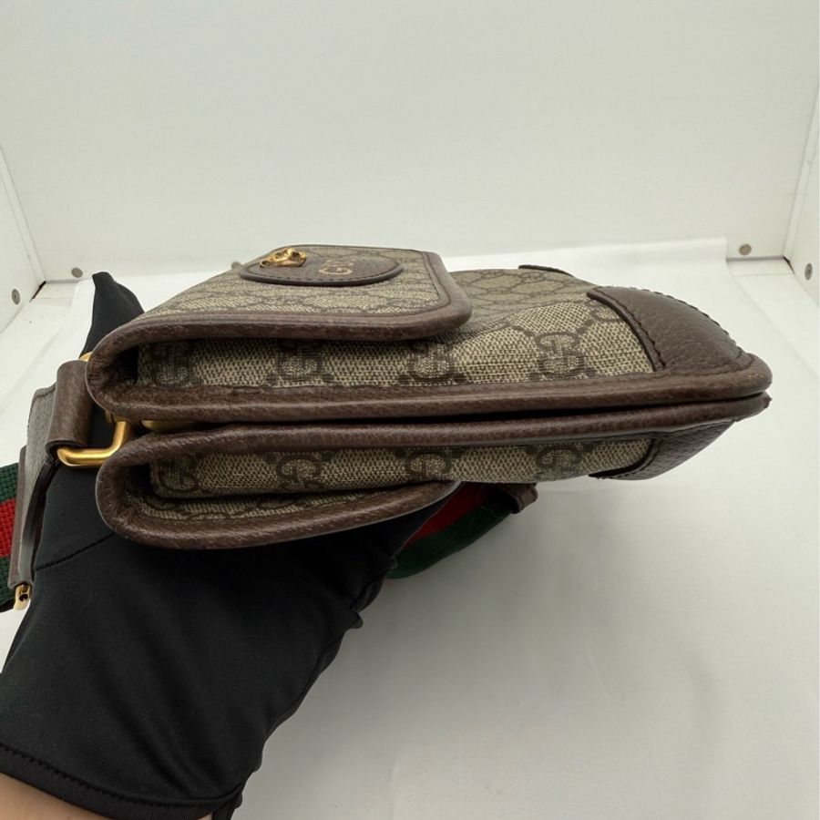 GUCCI古馳 雙面虎頭單肩斜挎郵差包包 黑標024開頭 尺寸:22×16.5×4cm-5