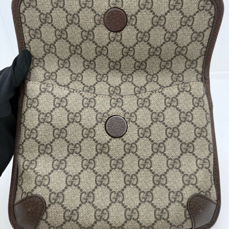 GUCCI古馳 雙面虎頭單肩斜挎郵差包包 黑標024開頭 尺寸:22×16.5×4cm-7